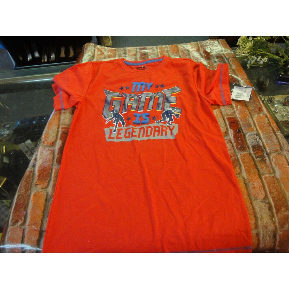 Joe Boxer Boys XL 14-16 My GAME IS LEGENDARY graphics T-shirt red short sleeve